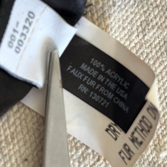 Imposter Signature Cool Mob-Wife Festival BoHo Faux-Fur Vest Sz xs - Picture 11 of 12